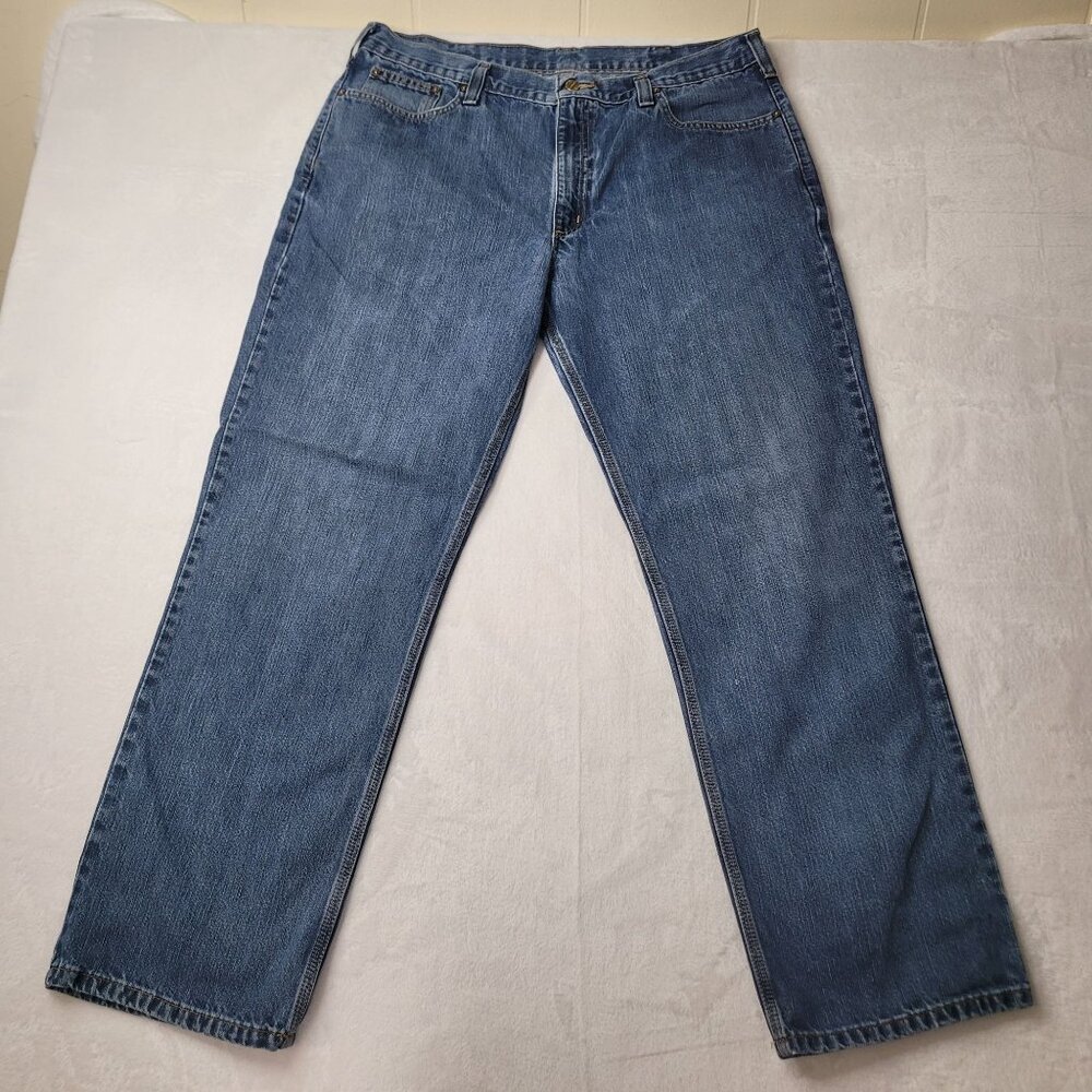 Carhartt Relaxed Fit Straight Leg Men's Blue Denim Jeans Size 38X32